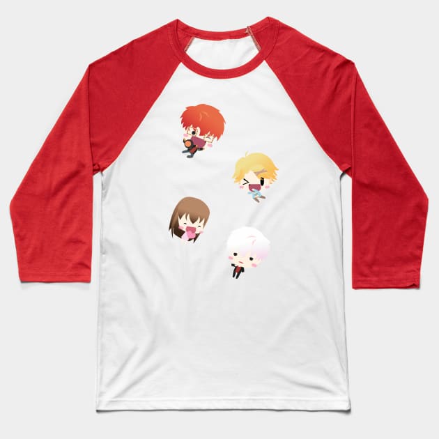 Mystic Messenger Chibi Party 2 Baseball T-Shirt by Fovo Shop